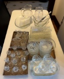 SNACK SETS - SERVING BOWLS - AND MORE --- CLEAR GLASS