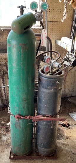 ACETYLENE TORCH SET ON CART