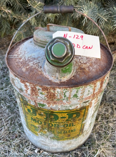 J-D-D 5 GALLON MOTOR OIL CAN