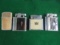 4 OLD CIGARETTE LIGHTERS-MOST WITH WEAR-ONE CHESTERFIELD CIG. ADVERTISING