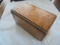 OLD OAK FOLDING BOX THAT HELD SEWING MACHINE ATTACHMENTS-VERY COOL