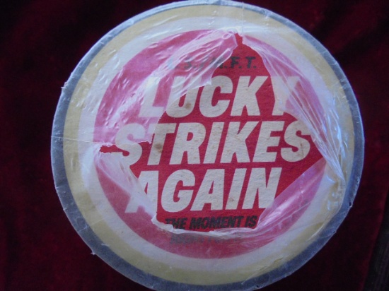 FULL ROLL OF ADVERTISING BAR COASTERS-"LUCKY STRIKE" CIGARETTES