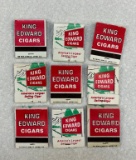 (9) KING EDWARD CIGARS ADVERTISING MATCH BOOKS