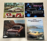 (4) SALES BROCHURES FOR FORD & CHEVEROLET