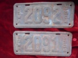 (2) OLD 1934 IOWA LICENSE PLATES IN SMALL SIZE