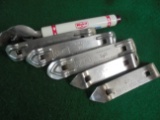 (6) OLD BEER OPENERS ONE IS A MOBIL OIL