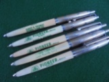(5) OLD PIONEER SEED CORN BALL POINT PENS