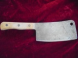 NICE OLD 'MEAT CLEAVER' WITH WOOD HANDLE