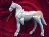 OLD FANCY METAL HORSE-11 INCHES LONG