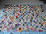 VINTAGE MULTI-COLORED SUMMER QUILT-67 BY 84 INCHES