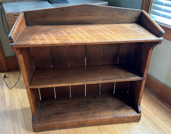 PRIMITVE PINE BOOK SHELF - UNIQUE