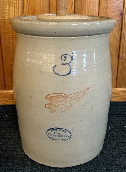Red Wing 3 Gallon Butter Churn with Lid & Paddle