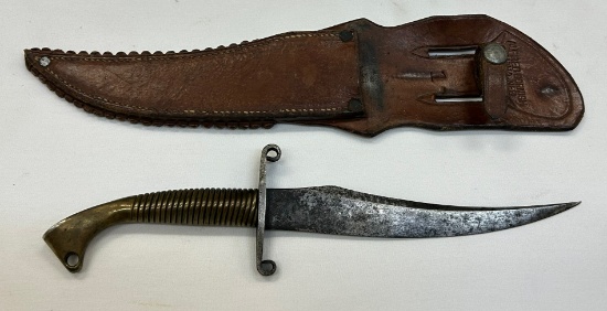 RARE - Floyd Nichols WWII Custom Fighting Knife with Sheath