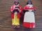 OLD HARD PLASTIC UNCLE MOES & AUNT JEMIAMA SHAKERS