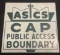 A.S.C.S. - CAP BOUNDARY SIGN