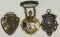 LOT OF (3) FOBS / PINS LEGION, CONCALAVE &  W.R.C. CONVENTION