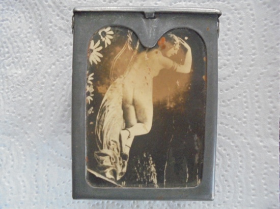 OLD "NAUGHTY GIRL" CIGARETTE CASE-QUITE EARLY