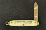 INTERNATIONAL TRUCKS - SINGLE BLADE POCKET KNIFE -- FROM LINCOLN