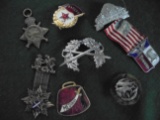 LOT OF MISC. AND OLD BADGES AND PINS