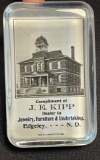 J.E. KIPP DEALER IN JEWELRY, FURNITURE & UNDERTAKING - EDGELEY, NORTH DAKOTA - PAPER WEIGHT