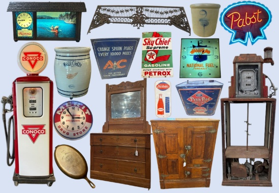 ANTIQUES - GAS & OIL - ADVERTISING  AUCTION