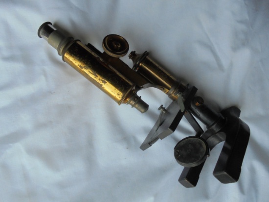 ANTIQUE "SPENCER LENS CO" BRASS MICROSCOPE-LOOKS COMPLETE