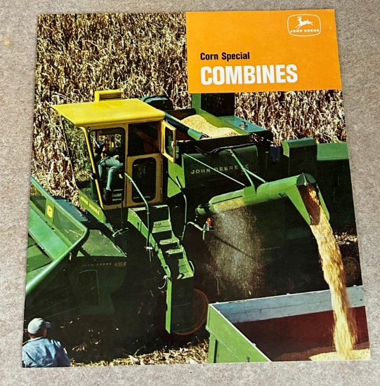 1968 JOHN DEERE CORN SPECIAL COMBINES SALES BROCHURE - GREAT CONDITION!