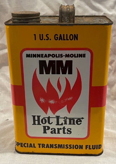 MINNEAPOLIS MOLINE -"MM HOT LINE PARTS" - SPECIAL TRANSMISSION FLUID TIN