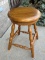 WOODEN SWIVEL TOP STOOL