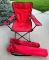 (2) RED FOLDING LAWN CHAIRS