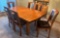 TWO-TONE WOODEN DINING ROOM TABLE WITH 6 CHAIRS