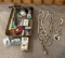 LOT OF MISC. SMALL ITEMS - PLAYING CARDS - SHELL NECKLACES - AND MORE