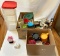 ASSORTED TUPPERWARE - DRINKING GLASSES - TIMERS - AND MORE