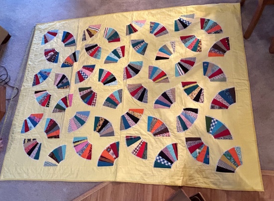 COLORFUL QUILT - 71" BY 91"