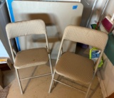 (2) FOLDING CHAIRS AND CARD TABLE