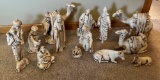 14 PIECE CERAMIC NATIVITY SET