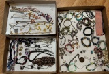 THREE BOXES OF JEWELRY - BRACELETS -NECKLACES - MORE