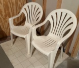 (2) PLASTIC LAWN CHAIRS