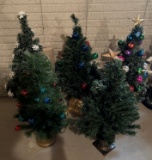 LOT OF (5) FIBER OPTIC CHRISTMAS TREES