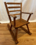 WOODEN CHILDS ROCKER