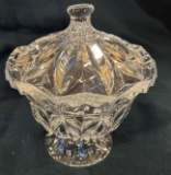 CRYSTAL CANDY DISH WITH LID