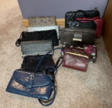 LOT OF (12) HAND BAGS - BOTH DRESSY AND CASUAL