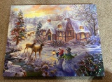 NICKY BOEHME - LIGHTED CANVAS CHRISTMAS SCENE