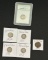 (5) Mercury Silver Dimes & 1882 Indian Head Cent