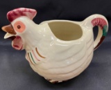 POTTERY HANDLED CHICKEN PITCHER