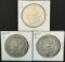 (3) 1879-S Morgan Silver Dollars