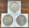(3) US Morgan Silver Dollars --- 1879, 1891, & 1889