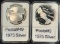 1973 & 1975 Postmasters of America - Sterling Silver Rounds