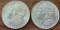 (2) 1896 Morgan Silver Dollars - Nice Coins