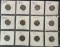 (12) Indian Head Cents - Mixed Dates
